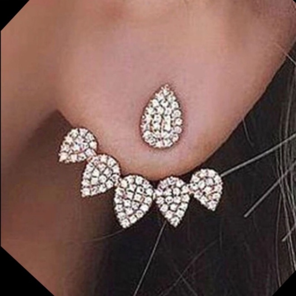 *BRAND NEW* Gold/Rhinestone Jacket Earrings